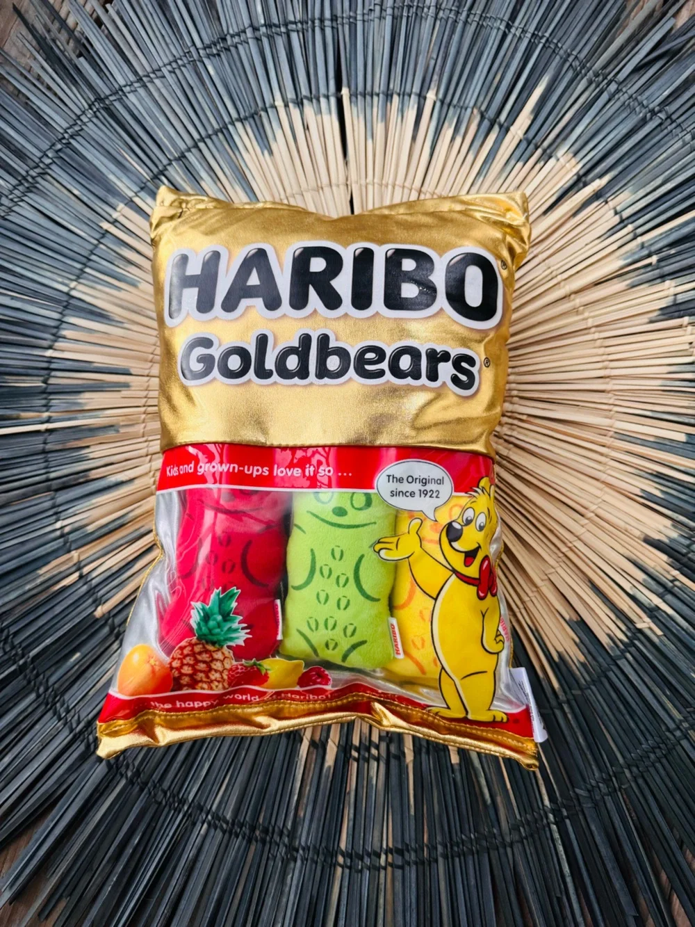 Iscream x Haribo Goldbears Gummy Bear Pillow Plush Bag